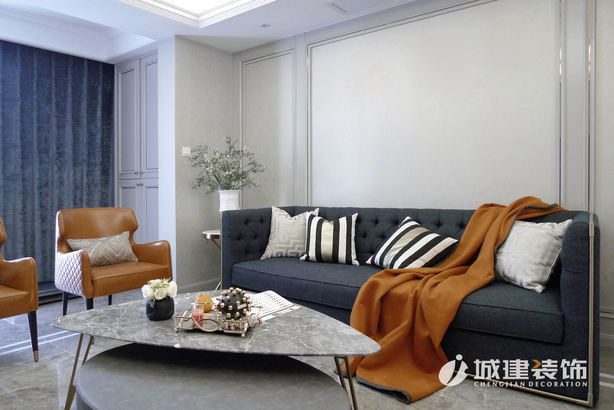 杭州公館160方美式家裝實(shí)景圖