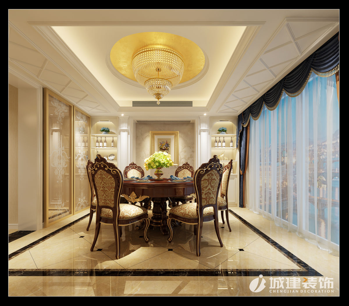 河濱公寓220方歐式別墅裝修效果圖