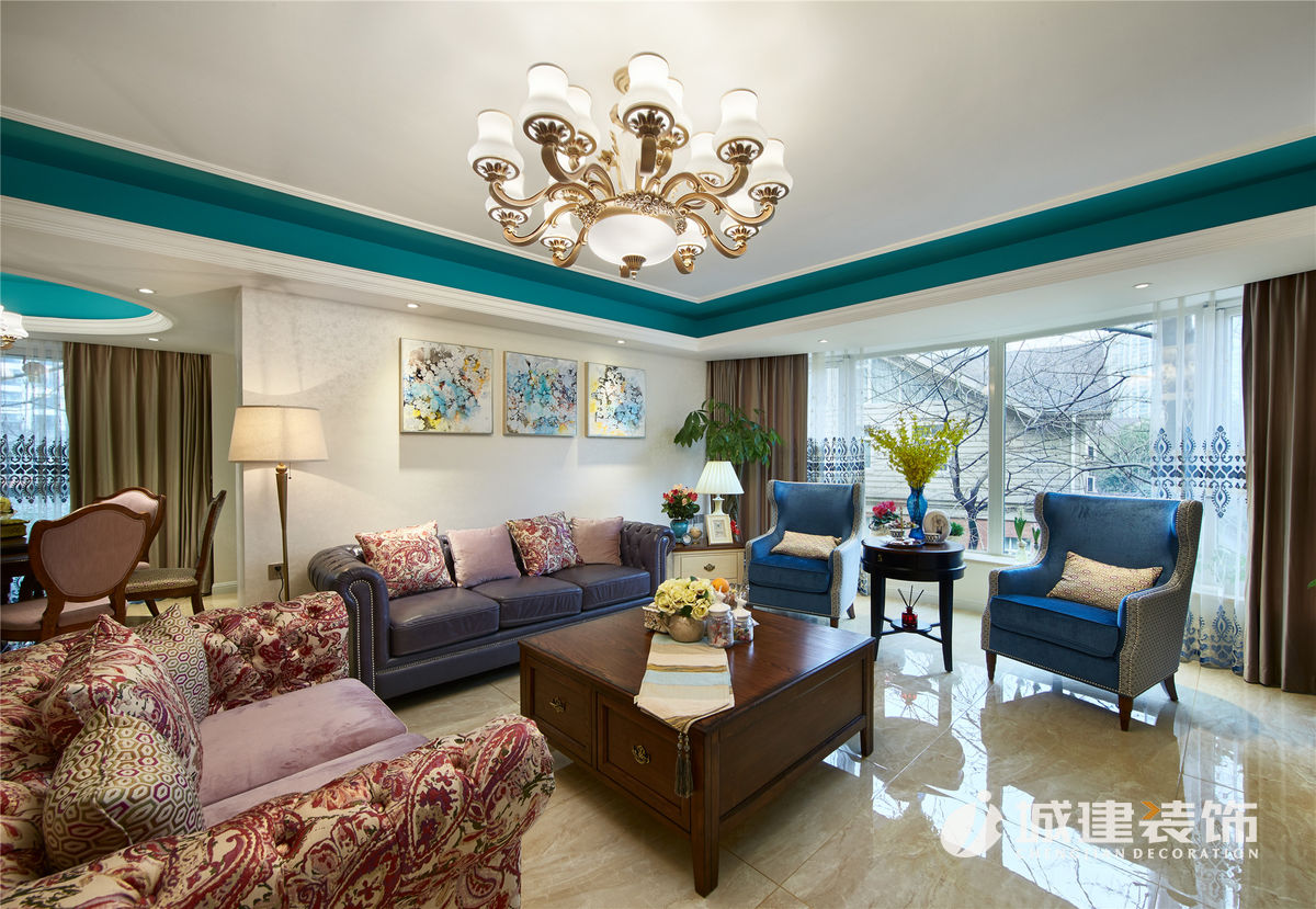 花園府150㎡四室美式家裝效果圖