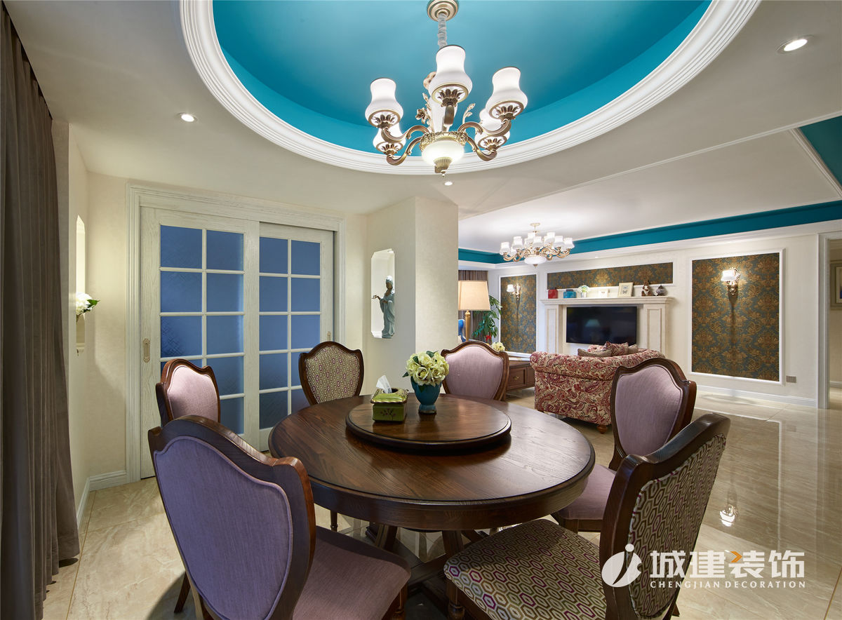 花園府150㎡四室美式家裝效果圖