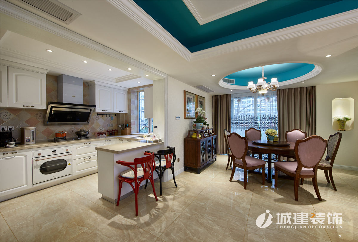 花園府150㎡四室美式家裝效果圖